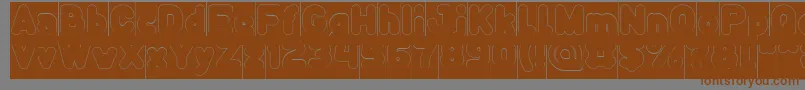 Funny and Cute Hollow Inverse Font – Brown Fonts on Gray Background