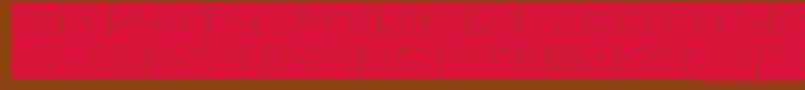 Funny and Cute Hollow Inverse Font – Red Fonts on Brown Background
