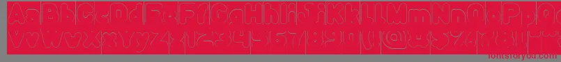Funny and Cute Hollow Inverse Font – Red Fonts on Gray Background