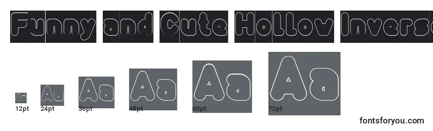 Funny and Cute Hollow Inverse Font Sizes
