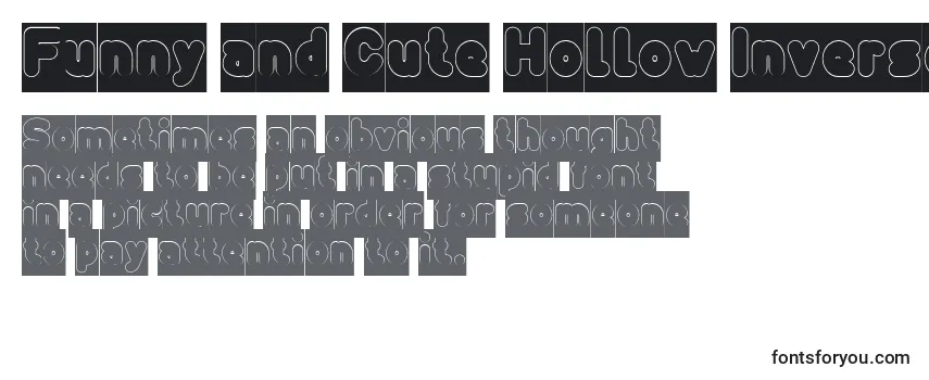 Funny and Cute Hollow Inverse Font