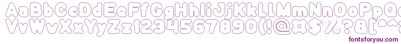 Funny and Cute Hollow Font – Purple Fonts