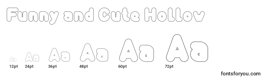 Funny and Cute Hollow Font Sizes