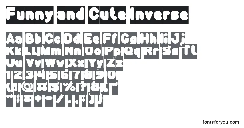 Funny and Cute Inverse Font – alphabet, numbers, special characters