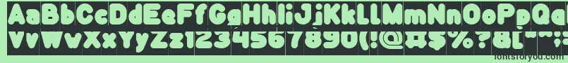 Funny and Cute Inverse-fontti – mustat fontit vihreällä taustalla