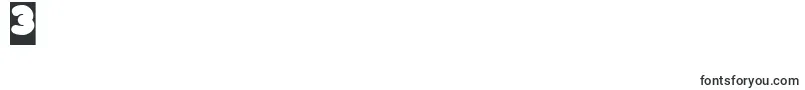 Funny and Cute Inverse-Schriftart – Schriften für die Ziffer 3