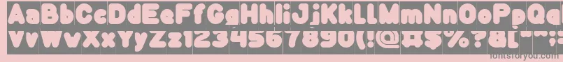 Funny and Cute Inverse Font – Gray Fonts on Pink Background