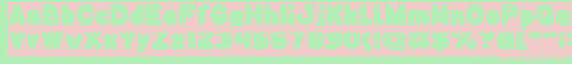 Funny and Cute Inverse Font – Pink Fonts on Green Background