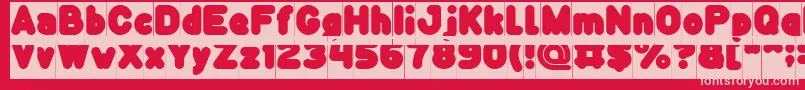 Funny and Cute Inverse Font – Pink Fonts on Red Background
