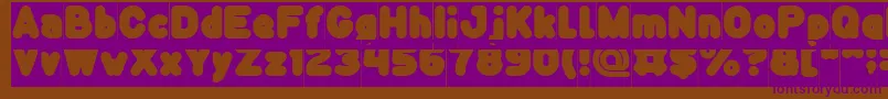 Funny and Cute Inverse Font – Purple Fonts on Brown Background