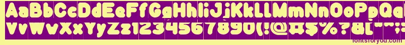 Funny and Cute Inverse Font – Purple Fonts on Yellow Background