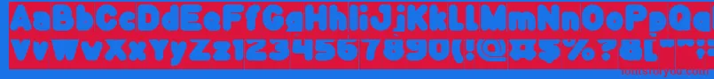 fuente Funny and Cute Inverse – Fuentes Rojas Sobre Fondo Azul