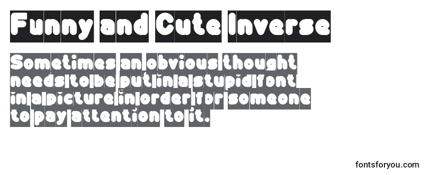 Funny and Cute Inverse Font