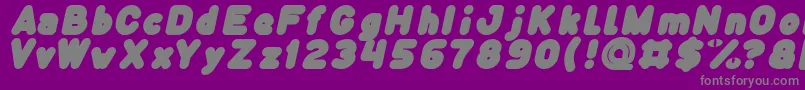 fuente Funny and Cute Italic – Fuentes Grises Sobre Fondo Morado