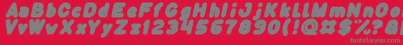 fuente Funny and Cute Italic – Fuentes Grises Sobre Fondo Rojo