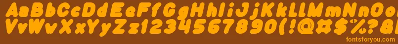 fuente Funny and Cute Italic – Fuentes Naranjas Sobre Fondo Marrón