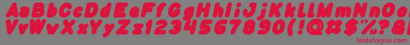 Funny and Cute Italic Font – Red Fonts on Gray Background