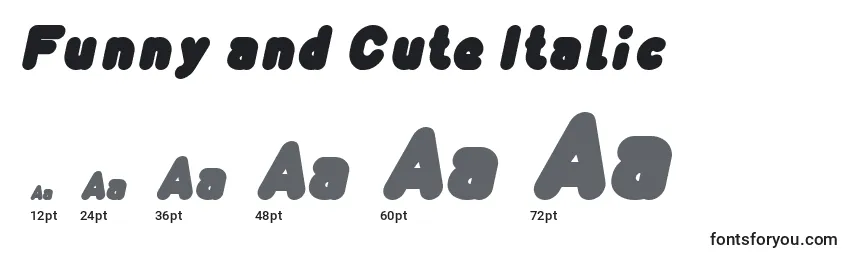 Funny and Cute Italic Font Sizes
