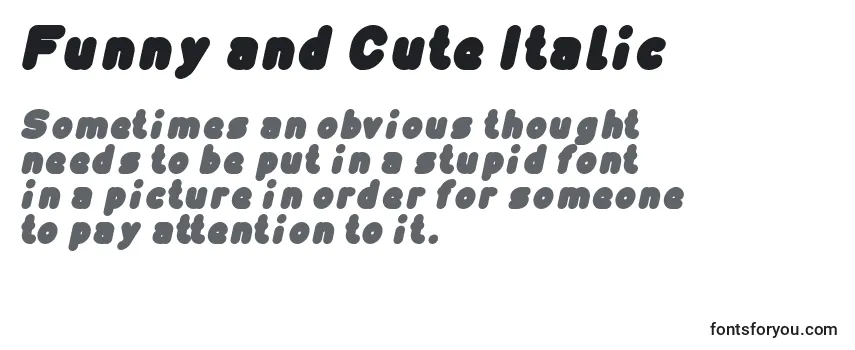 Funny and Cute Italic Font