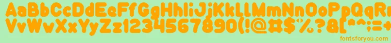 Funny and Cute Light Font – Orange Fonts on Green Background