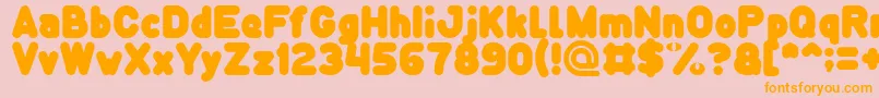 Funny and Cute Light Font – Orange Fonts on Pink Background