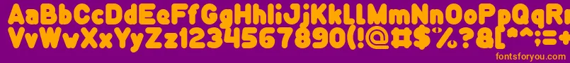 Funny and Cute Light Font – Orange Fonts on Purple Background