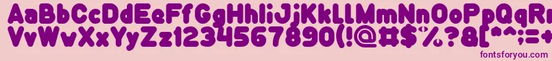 Funny and Cute Light Font – Purple Fonts on Pink Background