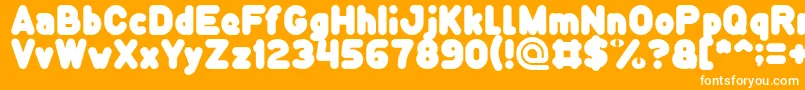 Funny and Cute Light Font – White Fonts on Orange Background