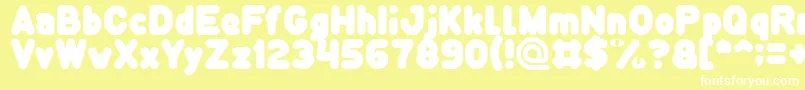 Funny and Cute Light Font – White Fonts on Yellow Background