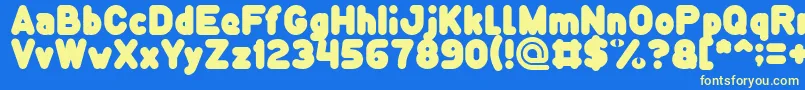 Funny and Cute Light Font – Yellow Fonts on Blue Background