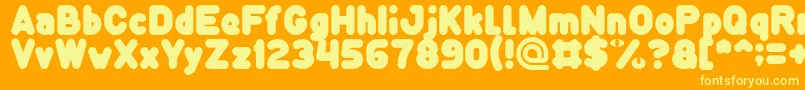 Funny and Cute Light Font – Yellow Fonts on Orange Background