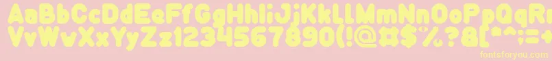 Funny and Cute Light Font – Yellow Fonts on Pink Background