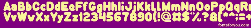 Funny and Cute Light Font – Yellow Fonts on Purple Background