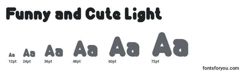 Размеры шрифта Funny and Cute Light