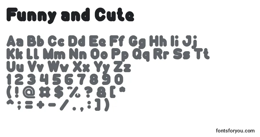 Шрифт Funny and Cute – алфавит, цифры, специальные символы