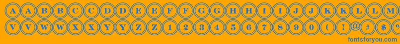 Police DiscoserifdblRegular – polices bleues sur fond orange