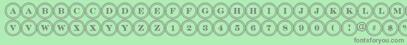 DiscoserifdblRegular Font – Gray Fonts on Green Background