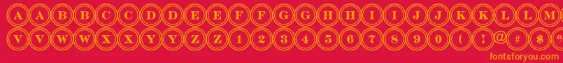 DiscoserifdblRegular Font – Orange Fonts on Red Background