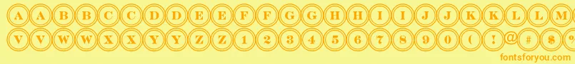 DiscoserifdblRegular Font – Orange Fonts on Yellow Background