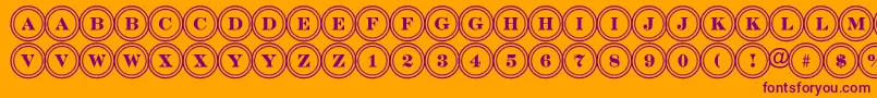 DiscoserifdblRegular Font – Purple Fonts on Orange Background