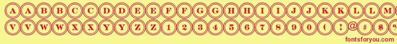 DiscoserifdblRegular Font – Red Fonts on Yellow Background