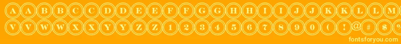 DiscoserifdblRegular Font – Yellow Fonts on Orange Background