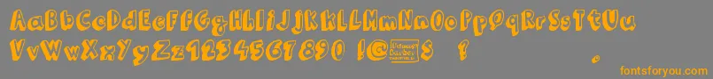 Funny Barber Font – Orange Fonts on Gray Background