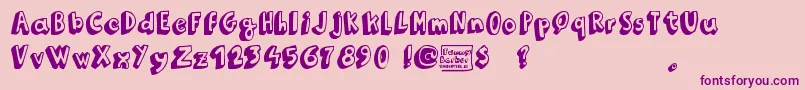 Funny Barber Font – Purple Fonts on Pink Background