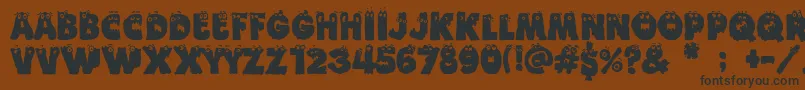 Funny Death Font – Black Fonts on Brown Background