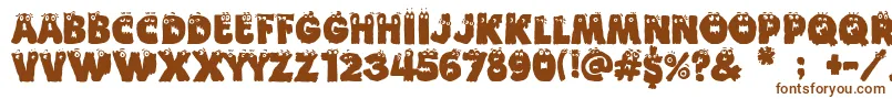 Шрифт Funny Death – коричневые шрифты на белом фоне