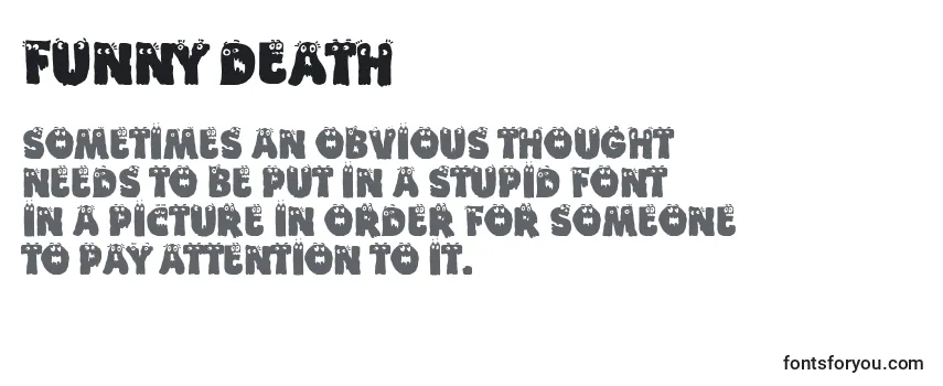 Überblick über die Schriftart Funny Death