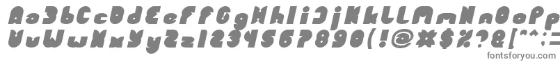 Czcionka FUNNY SPORT Bold Italic – szare czcionki na białym tle