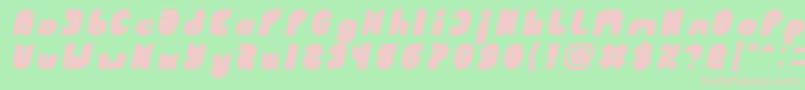 Шрифт FUNNY SPORT Bold Italic – розовые шрифты на зелёном фоне