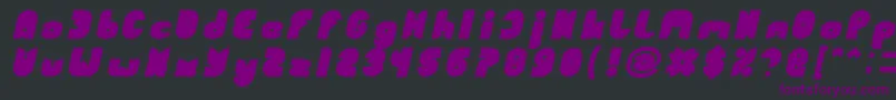 Шрифт FUNNY SPORT Bold Italic – фиолетовые шрифты на чёрном фоне